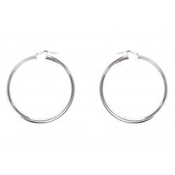 PENDIENTES ARO PLATA DE LEY MUJER 3X45 MM CIERRE CATALÁN (1)