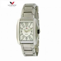 RELOJ VICEROY MUJER CADENA ACERO CAJA ACERO RECTANGULAR 25X34 MIÍMETROS ESFERA BLANCA