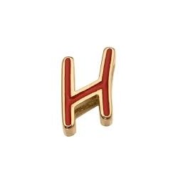 MOTIVO PULSERA VICEROY SWEET NIÑA LETRA H DE ACERO IP DORADO ESMALTE ROJO 10 MILÍMETROS