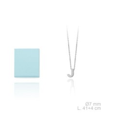 GARGANTILLA PLATA DE LEY 925 CADENA FINA CON INICIAL J 7 MILÍMETROS LARGO AJUSTABLE 41-45 CENTÍMETROS