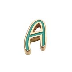 MOTIVO PULSERA VICEROY SWEET NIÑA LETRA A DE ACERO IP DORADO ESMALTE VERDE 10 MILÍMETROS
