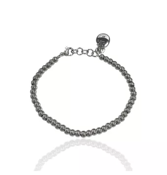 PULSERA ACERO GATO CON BOLAS DE 4 MILÍEMETROS 18 CENTÍMETROS DE PULSERA
