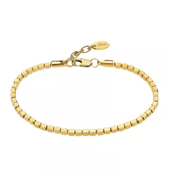 PULSERA LOTUS STYLE MUJER LS2244-2/1 ACERO IP DORADO MOTIVOS CUADRADOS LARGO 20 CENTÍMETROS
