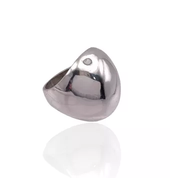ANILLO  MUJER PLATA DE LEY REDONDO 24X20 MILÍMETROS