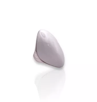 ANILLO MUJER PLATA DE LEY 925 PIEDRA BLANCA CABUJON 40X22 MILÍMETROS