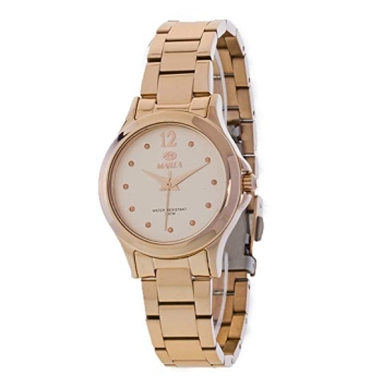 Reloj Marea Mujer cadena pavonado cobre esfera color salmón
