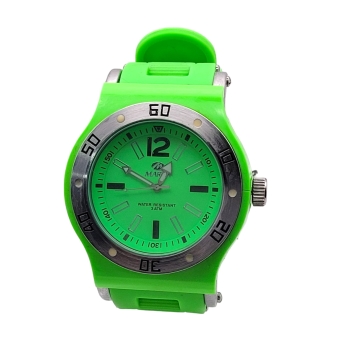 Reloj Marea Hombre correa caucho verde esfera verde caja 49 milímetros (desperfecto-raja en la caja al lado de la rosca)