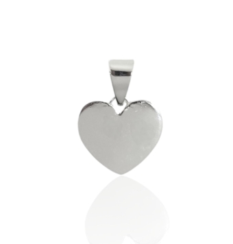 COLGANTE CHAPA CORAZÓN PLATA DE LEY 925 12X14 MILÍMETROS REASA MAYOR A MENOR