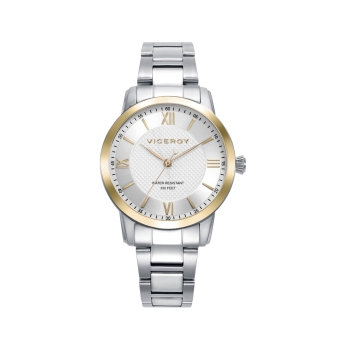 RELOJ VICEROY MUJER 41138-83 CADENA ACERO CAJA ACERO 34 MILÍMETROS BISEL IP DORADO ESFERA COLOR BLANCO