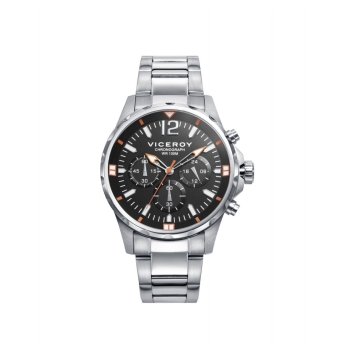 RELOJ CRONÓGRAFO VICEROY HOMBRE 401245-55 CADENA ACERO CAJA ACERO 43 MILÍMETROS ESFERA COLOR NEGRO