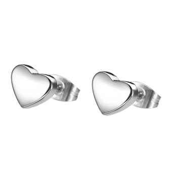 PENDIENTES LOTUS STYLE MUJER ACERO FORMA DE CORAZON CIERRE PRESION