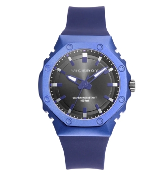 RELOJ VICEROY HEAT HOMBRE 41131-37 CORREA CAUCHO AZUL CAJA ALUMINIO 44.5 MILÍMETROS AZUL ESFERA COLOR NEGRO