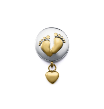 MOTIVO COLGANTE VICEROY CHIC MUJER ACERO DISEÑO PIES IP DORADO CON COLGANTE CORAZÓN IP DORADO