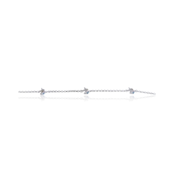 PULSERA MUJER PLATA DE LEY 925 CON  3 UNICORNIOS CON CIRCONITAS 16-19CM CIERRE REASA