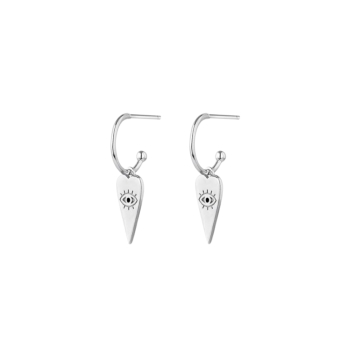 PENDIENTES ARO MUJER PLATA DE LEY 925 CHARM EN FORMA DE GOTA GRABADO CON PIEDRA ONIX MEDIDA CHARM 15X6 MILÍMETROS CIERRE PRESIÓN