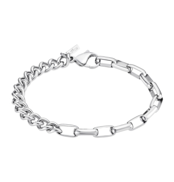 PULSERA LOTUS STYLE MEN IN BLACK LS2304-2/1 HOMBRE ACERO ESLABONES DESIGUALES LARGO 21.5 CENTÍMETROS