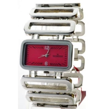 Reloj Valderoix Mujer cadena de acero esfera roja