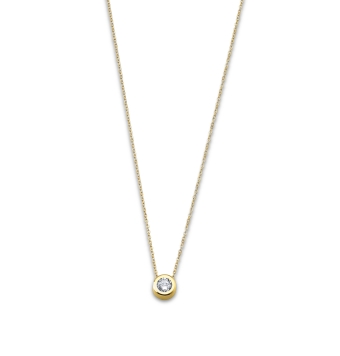COLLAR LOTUS STYLE SEÑORA ACERO CHAPADO DORADO COLGANTE REDONDO 8 MILIMETROS 44-49 CENTIMETROS