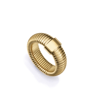 ANILLO VICEROY CHIC MUJER COLECCIÓN LAURA ESCANES TUBOGAS ACERO IP DORADO