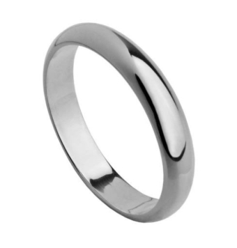 ANILLO PLATA DE LEY 925 ALIANZA MEDIA CAÑA ANCHO 3 MILÍMERTROS