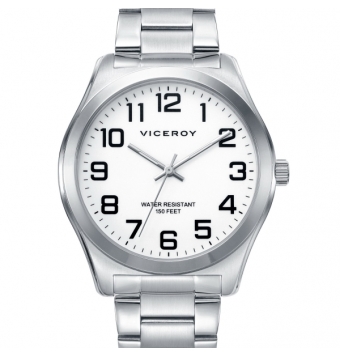 RELOJ VICEROY HOMBRE 40513-04 CADENA ACERO CAJA ACERO 41 MILÍMETROS ESFERA BLANCA