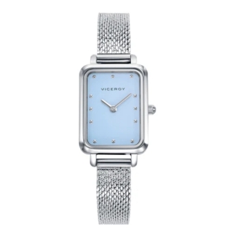 RELOJ VICEROY MUJER 401218-37 MALLA MILANESA ACERO CAJA ACERO 20X26 MILÍMETROS ESFERA AZUL