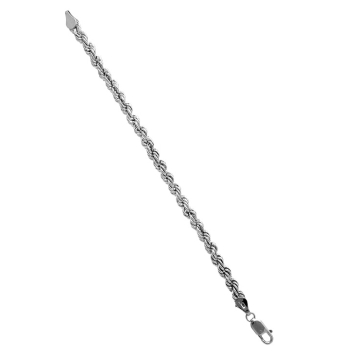 PULSERA SALOMÓNICO MACIZO PLATA DE LEY 925 GROSOR 3 MILÍMETROS LARGO 19 CENTÍMETROS CIERRE MOSQUETÓN
