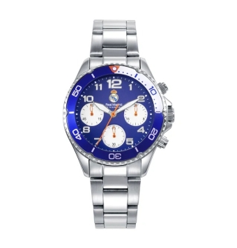 RELOJ VICEROY REAL MADRID ANALÓGICO CRONÓGRAFO CAJA DE ACERO DE 37 MILÍMETROS  ESFERA AZUL CON ESCUDO DEL EQUIPO