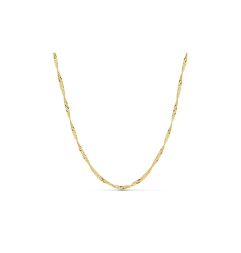 CADENA ORO AMARILLO 18 KILATES ESLABÓN SINGAPUR ANCHO 2 MILÍMETROS LARGO 60 CENTÍMETROS