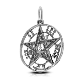 COLGANTE TETRAGRAMATON PLATA DE LEY 925 REDONDO 16 MILIMETROS