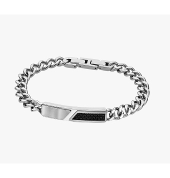 PULSERA LOTUS STYLE CABALLERO ACERO Y FIBRA DE CARBONO