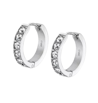 PENDIENTES LOTUS STYLE URBAN WOMAN MUJER LS2354-4/1 ACERO ARO CON 6 CIRCONITAS 20 MILÍMETROS DE ANCHO CIERRE CLIP