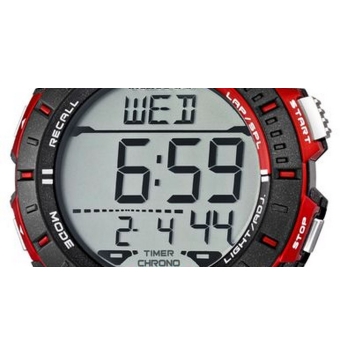 RELOJ CALYPSO DIGITAL HOMBRE CORREA CAUCHO ROJO CAJA RESINA NEGRA