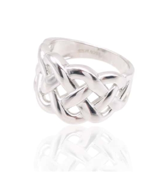 ANILLO PLACARI MUJER PLATA DE LEY 925 ENTRELAZADO 15X3.5 MILÍMETROS
