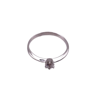 SOLITARIO MUJER HURJO PLATA DE LEY 925 BAÑO DE RODIO CIRCONITA BLANCA 3 MILÍMETROS 6 GARRAS