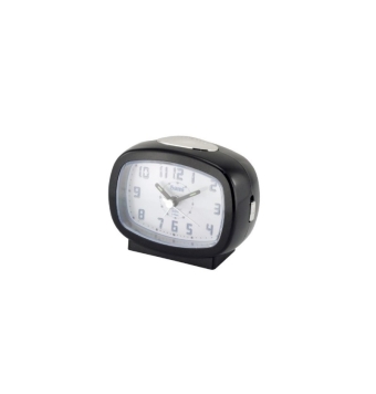 RELOJ DESPERTADOR SAMI SILENCIOSO LUZ LED REPETICIÓN 5 MINUTOS SONIDO ASCENDENTE 7X9 CENTÍMETROS COLOR NEGRO
