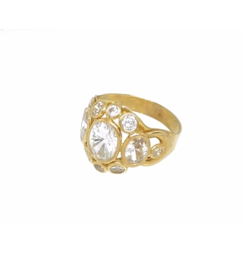 SORTIJA ORO AMARILLO PIEDRAS BLANCAS (2)