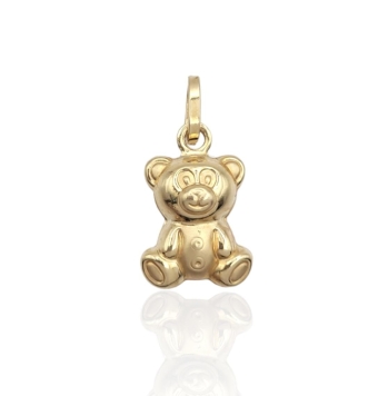 COLGANTE OSO ORO AMARILLO 18 KILATES 12X11 MILÍMETROS MATE/BRILLO