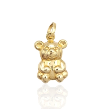 COLGANTE OSO ORO AMARILLO 18 KILATES MEDIANO ALTO 15 MILÍMETROS
