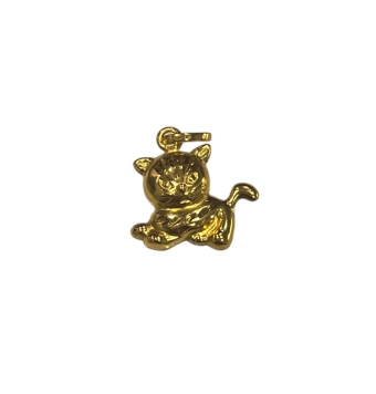 COLGANTE GATO ORO AMARILLO 18 KILATES 14X14.5 MILÍMETROS