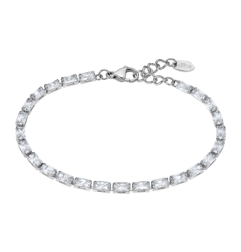 PULSERA LOTUS STYLE WOMAN LS2575-2/1 ESTILO RIVIERE CON CIRCONITAS CUADRADAS. LARGO AJUSTABLE 18-20 CENTÍMETROS