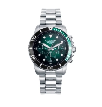RELOJ CRONÓGRAFO VICEROY HEAT HOMBRE 42453-77 CADENA ACERO CAJA ACERO 41 MILÍMETROS ESFERA COLOR VERDE