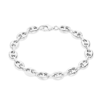 PULSERA MUJER PLATA DE LEY 925 CALABROTE 5X7 MILÍMETROS LARGO 17 CENTÍMETROS