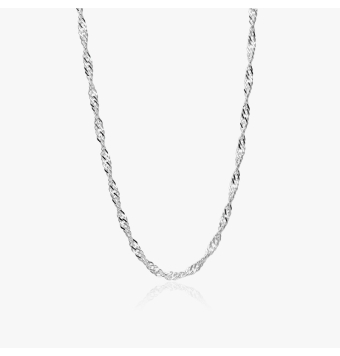 CADENA SINGAPUR 50X60 PLATA 60 CENTIMETROS