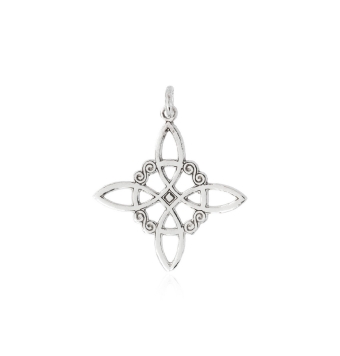 COLGANTE MUJER PLATA DE LEY 925 NUDO DE BRUJAS 26X24 MILÍMETROS