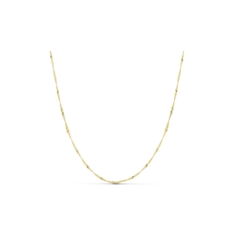 CADENA ORO AMARILLO 18 KILATES ESLABÓN SINGAPUR ANCHO 1 MILÍMETROS LARGO 50 CENTÍMETROS
