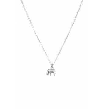 COLLAR PLATA DE LEY 925 CADENA ESLABÓN FORZADO 1.2 MILÍMETROS Y COLGANTE ELEFANTE 5X8 MILÍMETROS LARGO AJUSTABLE 40-43 CENTÍMETR