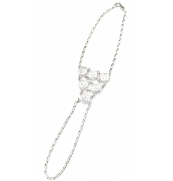 PULSERA DEDO MUJER PLATA DE LEY 925 6 MONEDAS  ANCHO 30 MILÍMETROS LARGO 19 CENTÍMETROS