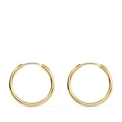 AROS HUECOS REDONDOS 15X1.20 MILIMETROS ORO AMARILLO