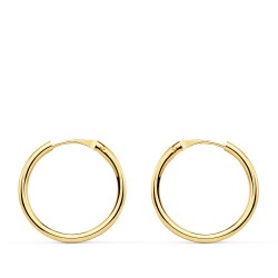 AROS REDONDOS LISOS LIGEROS 14X1.5 MILIMETROS ORO AMARILLO